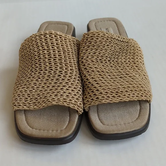 Wesley & Co. Neutral Slide Summer Sandal 6 Tan Brown - Picture 6 of 15